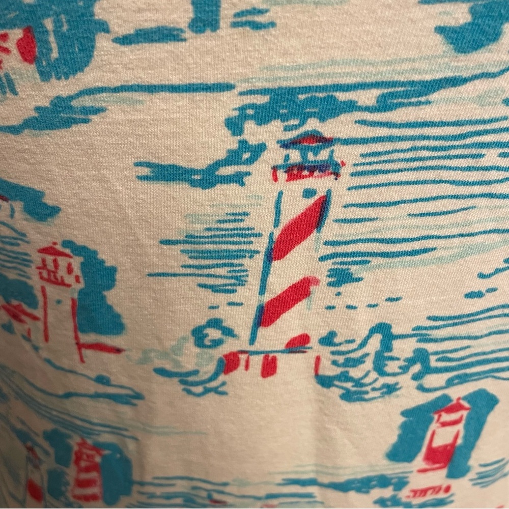 Lilly Pulitzer White, Blue and Pink lighthouse Tank Top - Picture 7 of 8